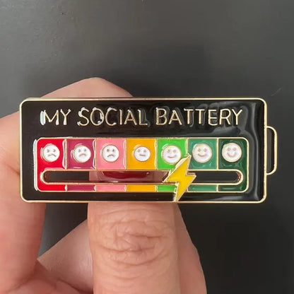 My Social Battery Decorative Brooch Enamel Pin