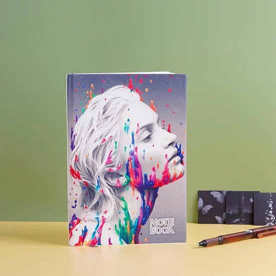 NFT Art Cover Thick Notebook Journal - Girl Awesome
