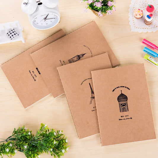 M&G Kraft Cover Retro A5 Notebook Set
