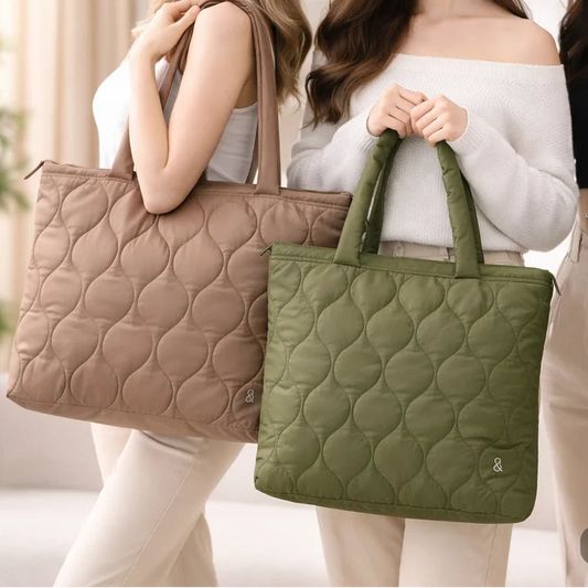 New Quilted Shoulder n Tote Bag