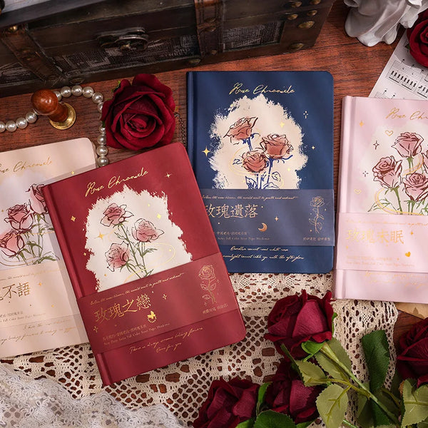 Romantic Rose Theme Soft Leather Notebook And Journal