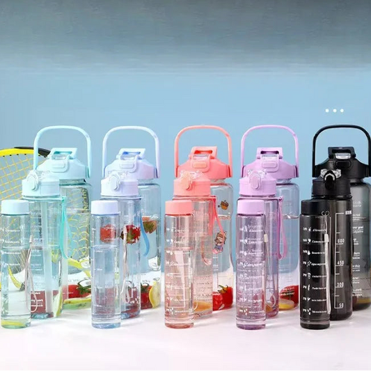 3-Pcs Motivational Water Bottle Set