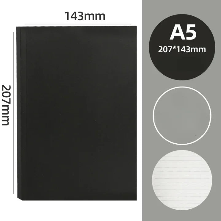 A5 Black Cover Notebook