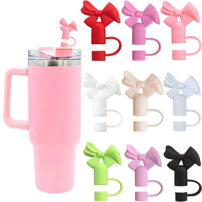 Cute Bow Straw Tip Covers For Tumbler