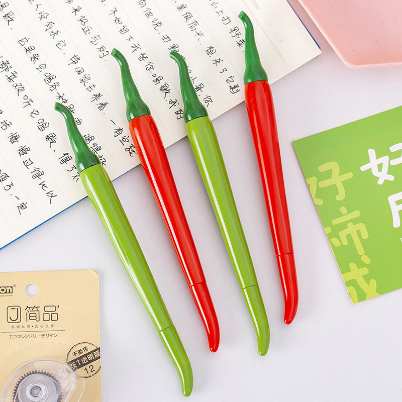 Creative Red And Green Pepper Shaped Vegetable Gel Pen