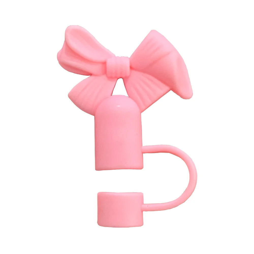 Cute Bow Straw Tip Covers For Tumbler