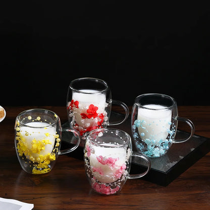 Pearl Blossom Double Wall Mug