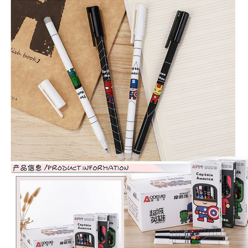 Marvel Superheroes Removeable Black Ink Liquid Gel Pen