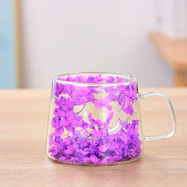 Floral Paradise Glass Cup