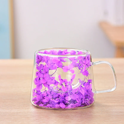 Floral Paradise Glass Cup