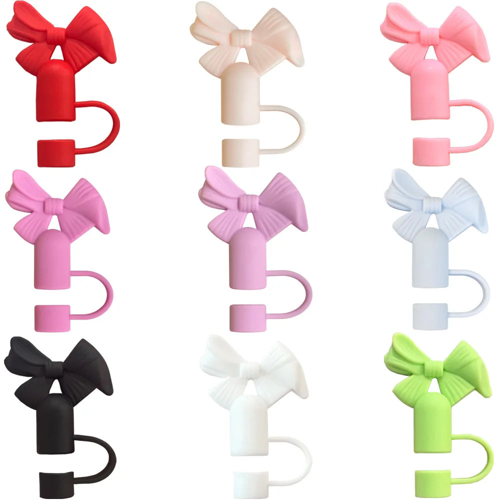 Cute Bow Straw Tip Covers For Tumbler