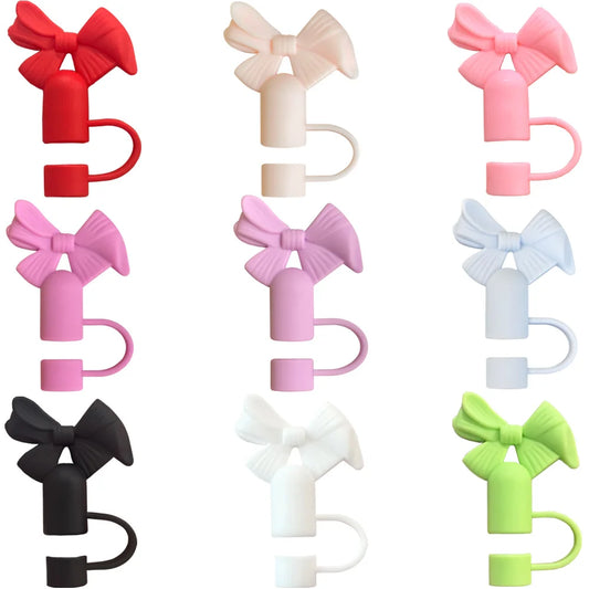 Cute Bow Straw Tip Covers For Tumbler