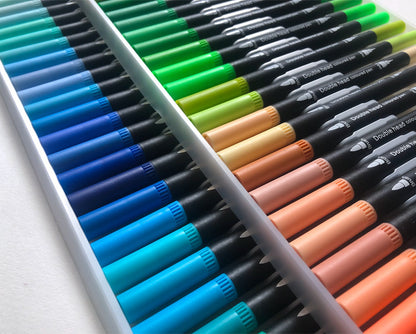 Double Tip Brush Marker set