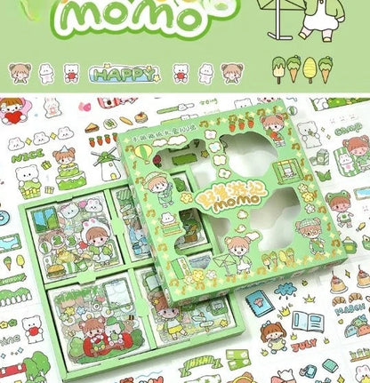 PET Girl Cute Gift MOMO Stickers Box
