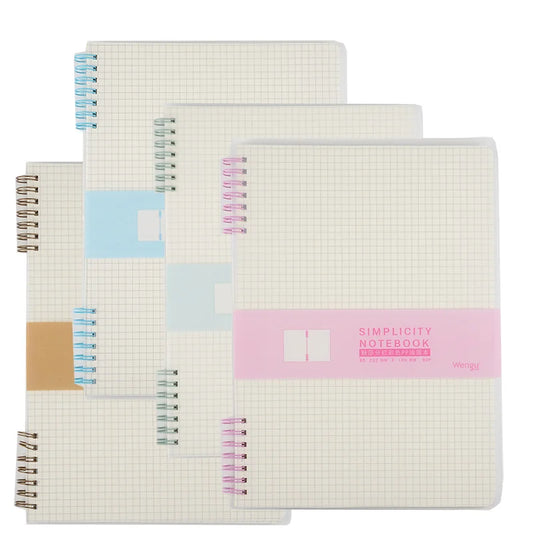 PP Transparent Cover B5 Simplicity Grid Notebook