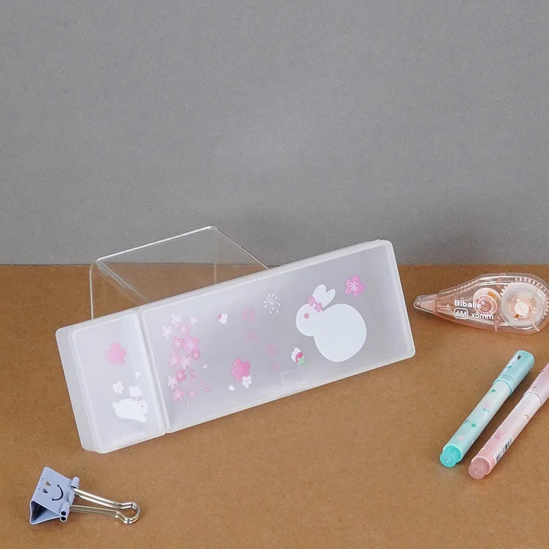 PVC Translucent Pencil Box - Sakura