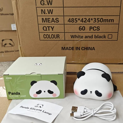 Panda Silicon Tap Light Bedside Table Lamp