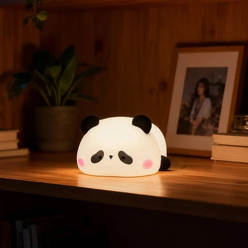Panda Silicon Tap Light Bedside Table Lamp