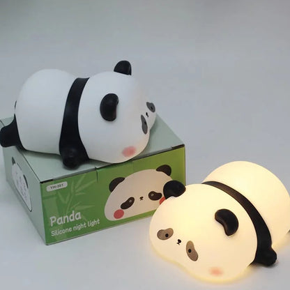 Panda Silicon Tap Light Bedside Table Lamp