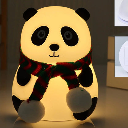 Panda with Mufler Night Table Lamp