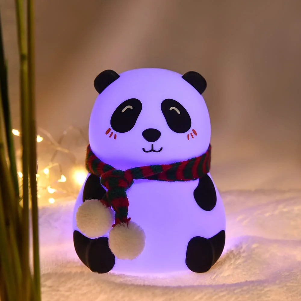 Panda with Mufler Night Table Lamp