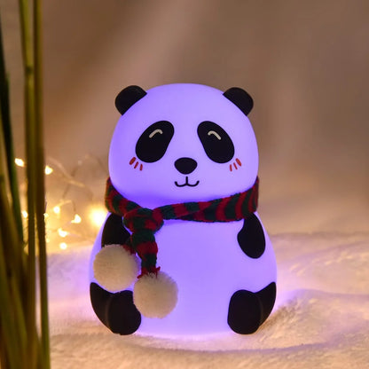 Panda with Mufler Night Table Lamp