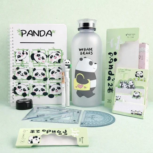 Cute Panda Gift Stationery Set With Lamp