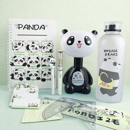 Cute Panda Gift Stationery Set With Lamp