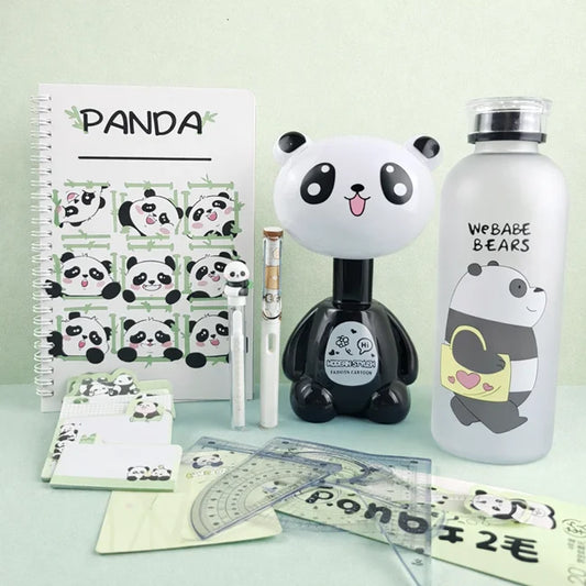 Cute Panda Gift Stationery Set With Lamp
