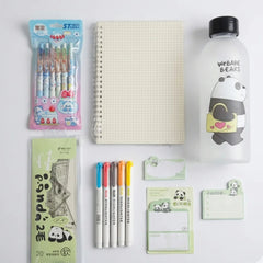 Panda Stationery Deal with Water Bottle