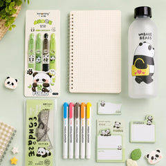 Panda Stationery Deal with Water Bottle