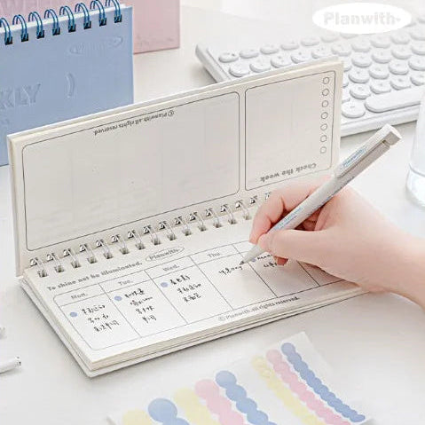Pastel Colors Spiral Weekly Planner Notepad