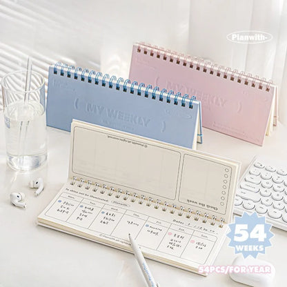 Pastel Colors Spiral Weekly Planner Notepad