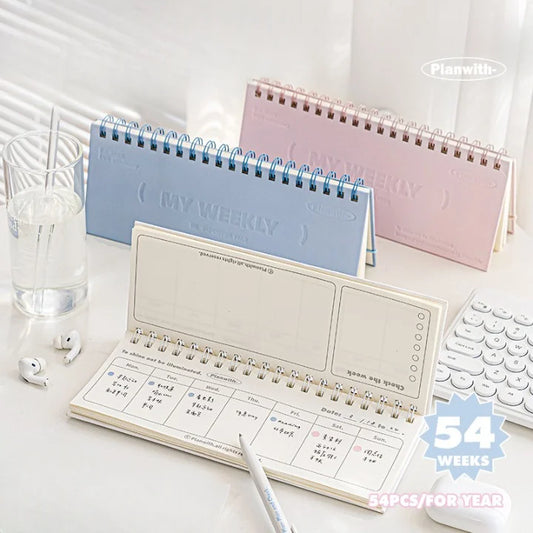 Pastel Colors Spiral Weekly Planner Notepad