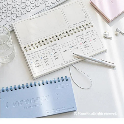 Pastel Colors Spiral Weekly Planner Notepad