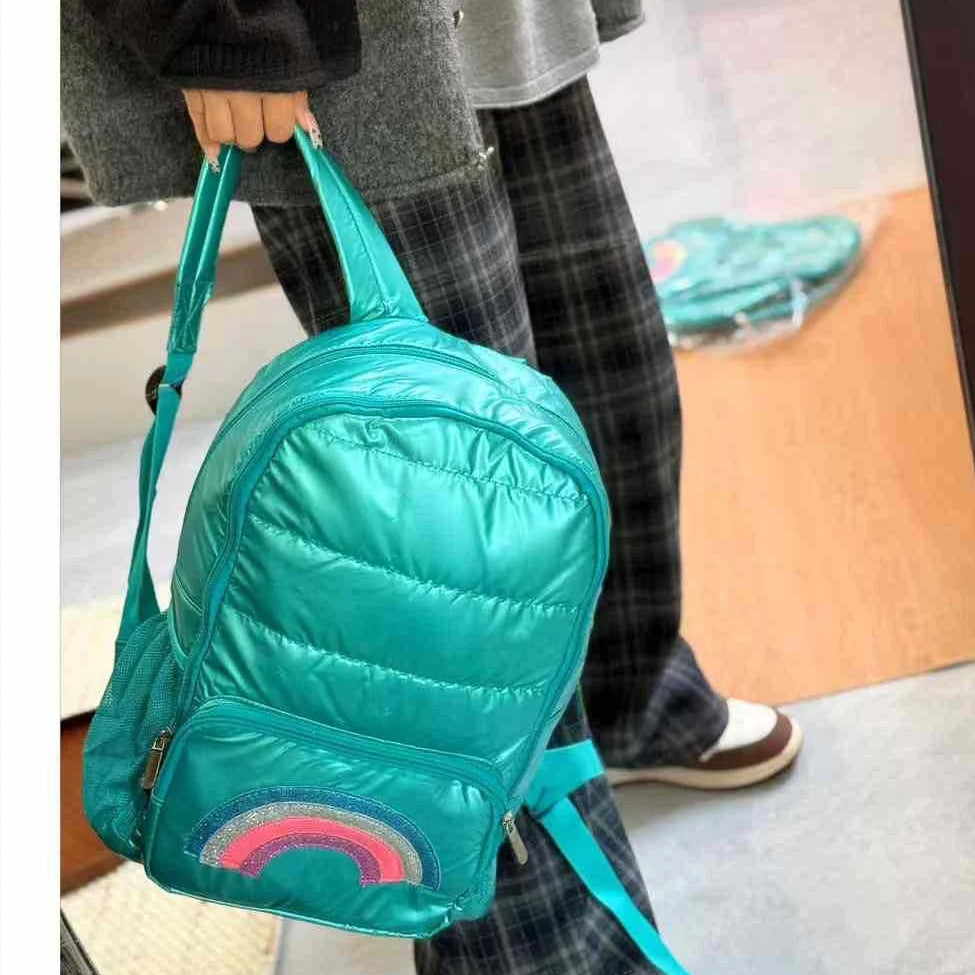 Rainbow Puffer Backpack