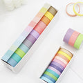 12 Pcs Rainbow Pastel Washi Tape Set