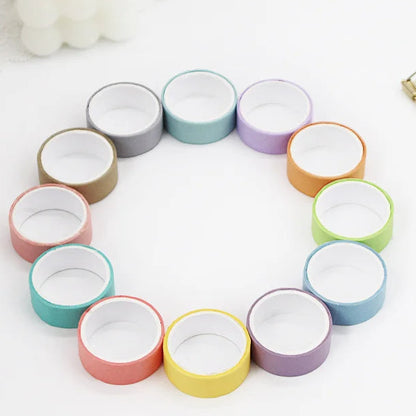 12 Pcs Rainbow Pastel Washi Tape Set