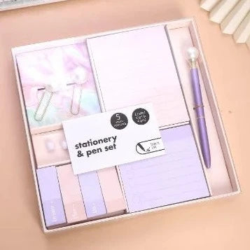 Pearl Love Stationery Set With Sticky Notes