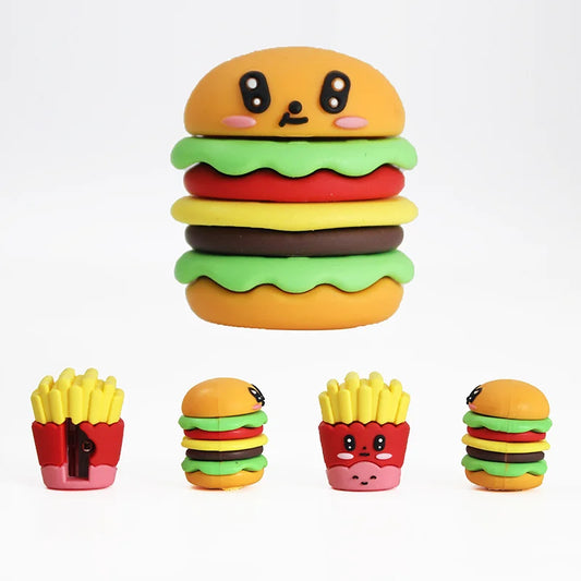 Premium Burger Fries Shaped Pencil Sharpener