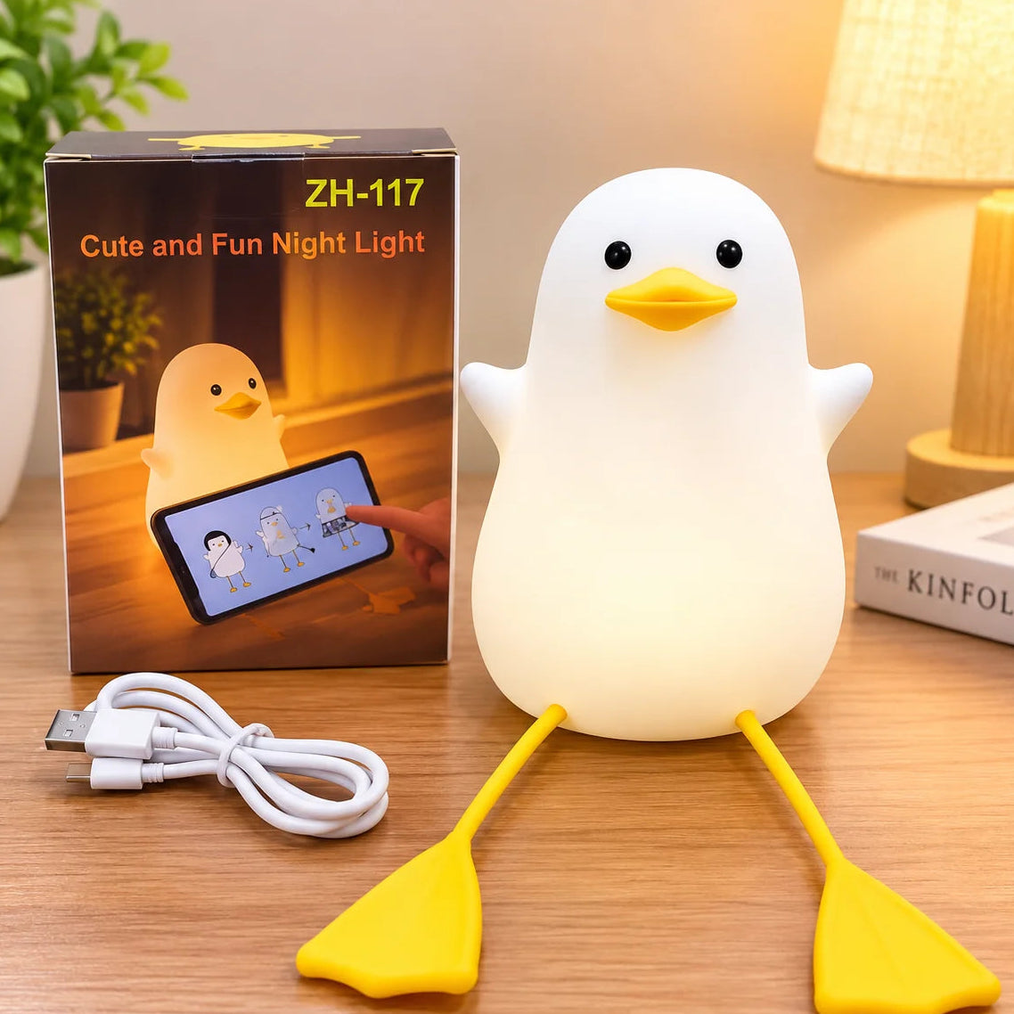 Duck LED Night Lamp with Flexible Legs