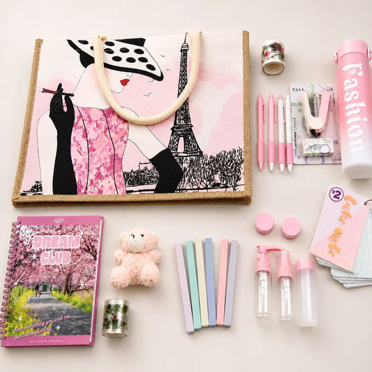 Pink Paris Stationery Gift Set for Girls