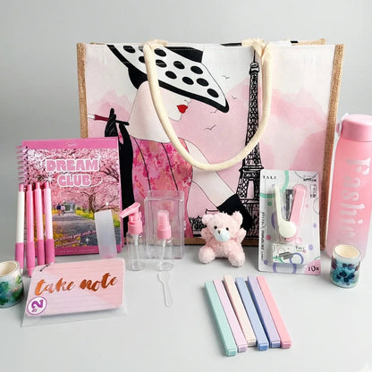 Pink Paris Stationery Gift Set for Girls