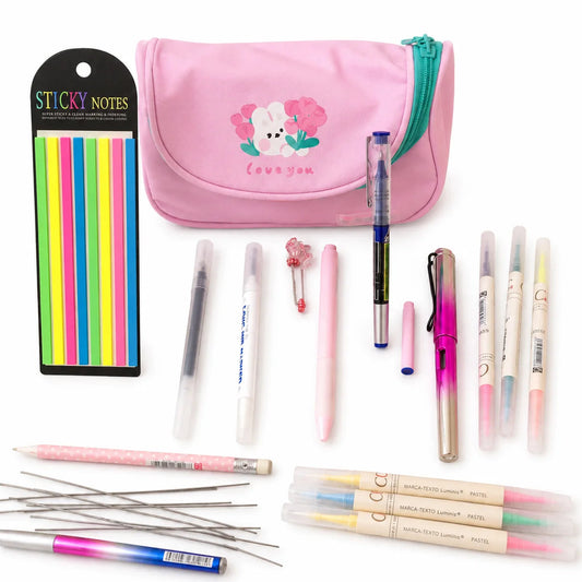 Pink Aesthetic School Stationery Kit