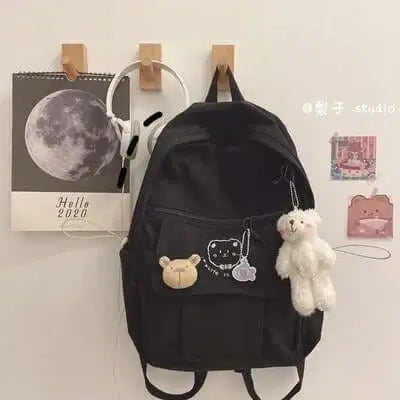 Plain Embossed with Bear Backpack