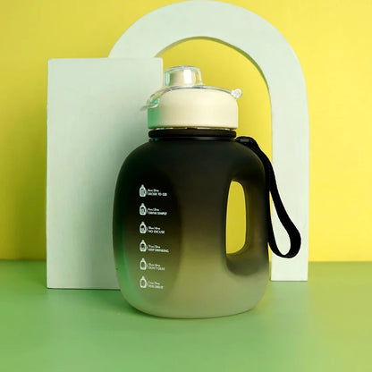 Portable Gradient Color Sports Water Bottle with Handle
