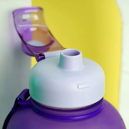 Portable Gradient Color Sports Water Bottle with Handle