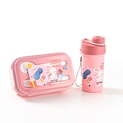 Portable Sealed Lunch Box with Water Cup