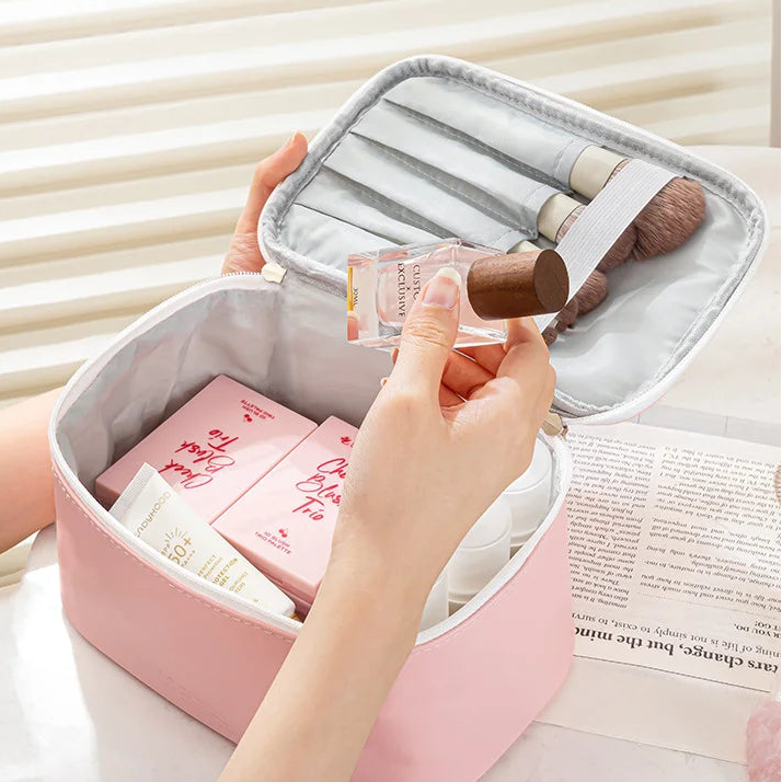 Portable Travel Makeup Case with Handle