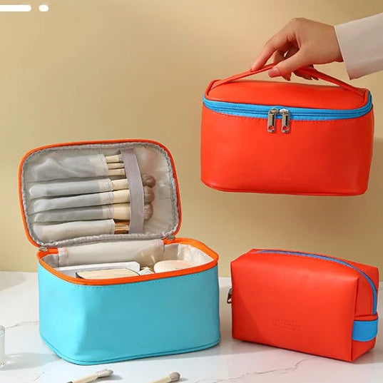 Portable Travel Makeup Case with Handle